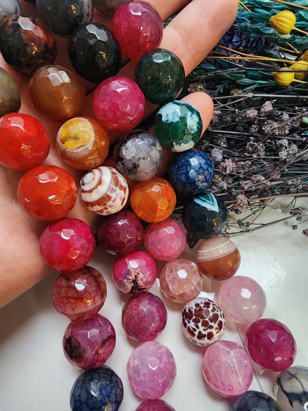 16 MM Küre Mix Damarlı Akik Taşı