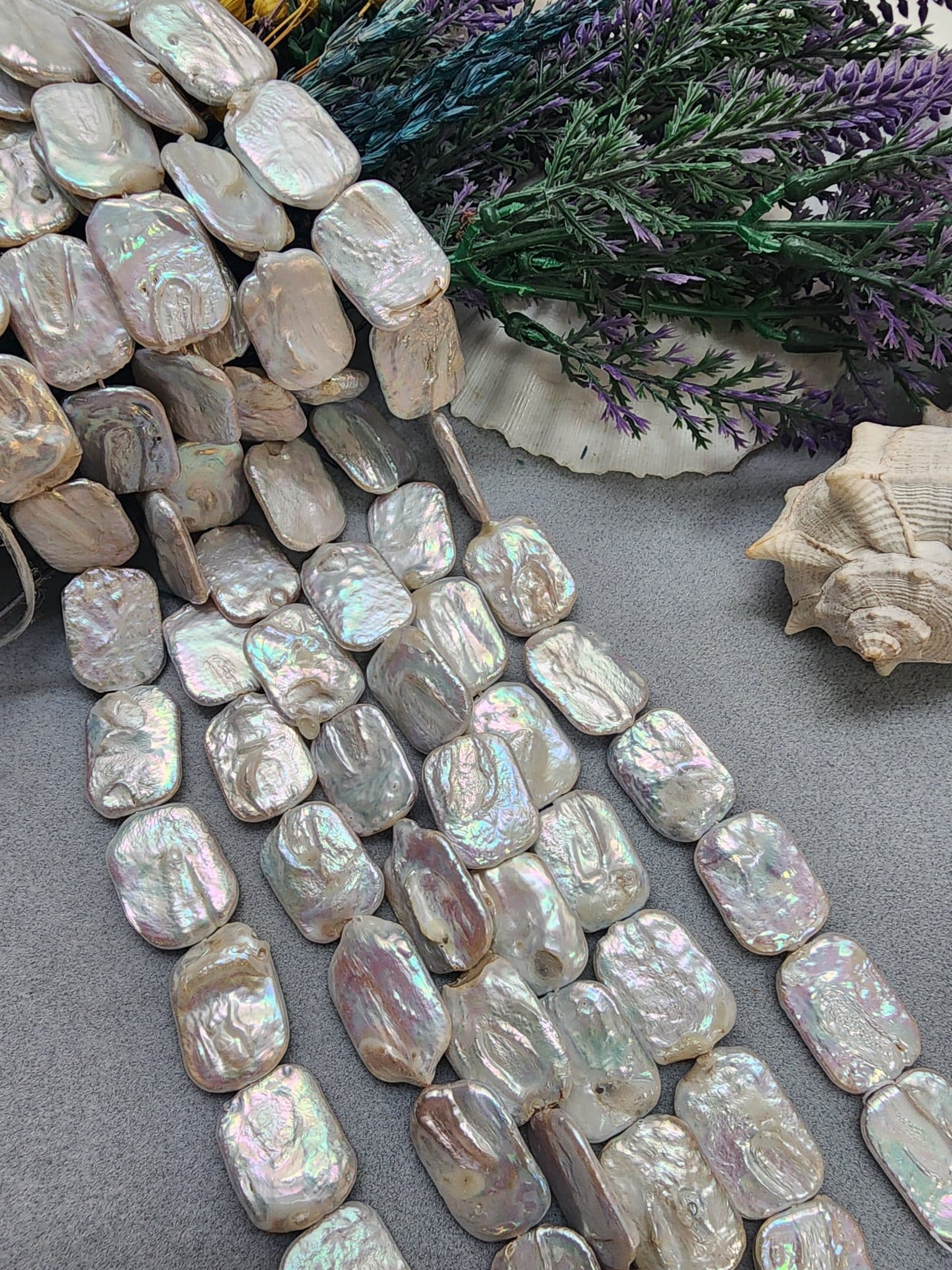 17x24 MM Dikdörtgen Doğal İnci - Görsel 3