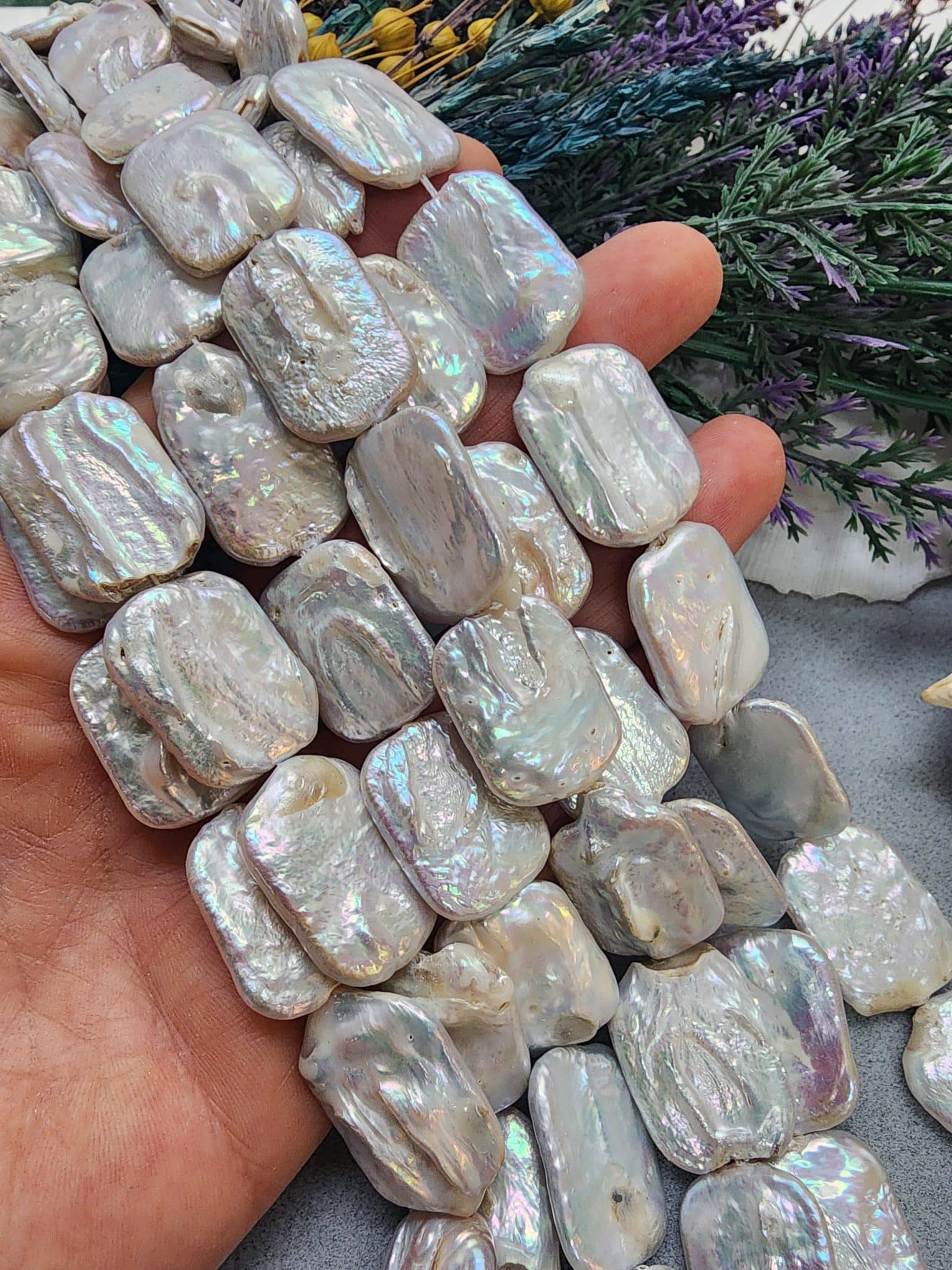 17x24 MM Dikdörtgen Doğal İnci