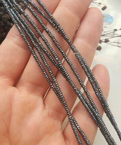 2x1 MM Fasetli Rondela Hematit Taşı - Füme