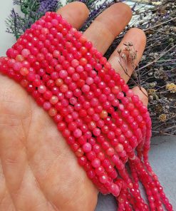 4 MM Faset Rodokrozit Renkli Kuvars Taşı