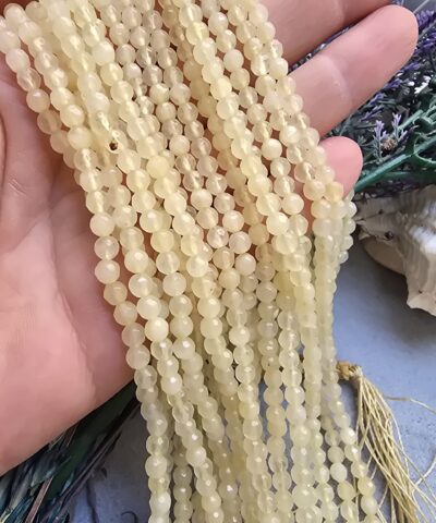 4 MM Faset Sitrin Renkli Kuvars Taşı