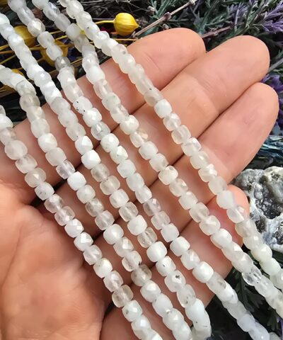 4 MM Küp Ay Taşı Doğal Taş