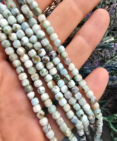 4 MM Küp Larimar Taşı