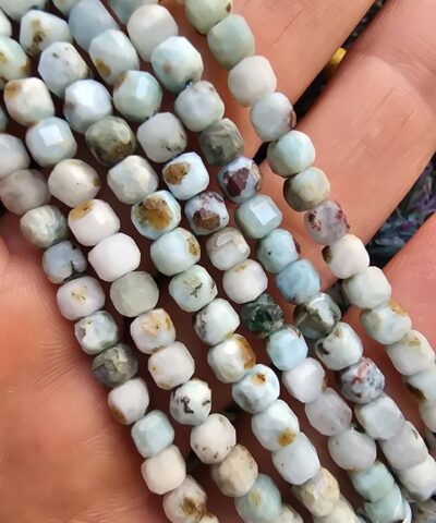 4 MM Küp Larimar Taşı