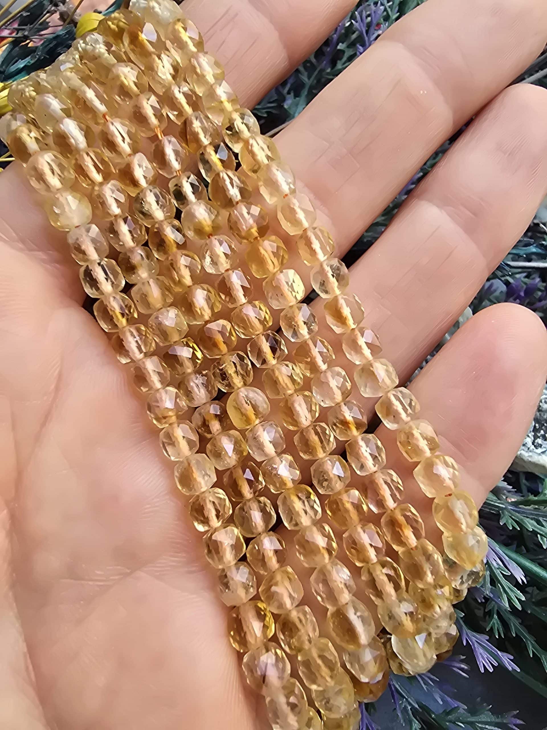 4 MM Küp Sitrin Taşı