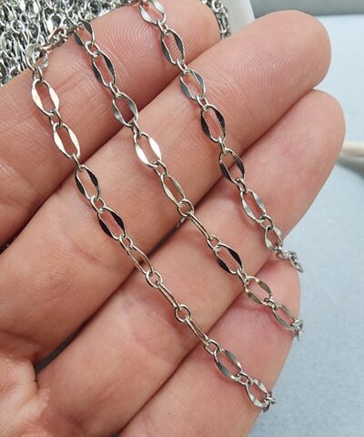 4 MM Oval Badem Takı Zinciri - 502