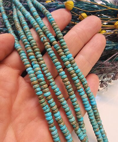 4x2 MM Rondela Turkuaz Doğal Taş AAA - 501