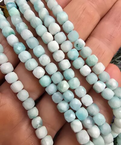 4x4 MM Küp Larimar Taşı