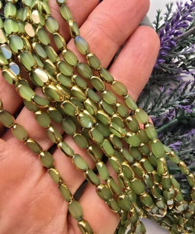 4x6 Mm Amorf Altin Kapli Kristal Dizi 501 2