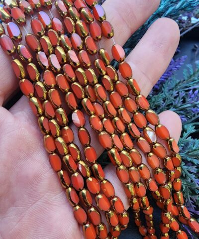 4x6 MM Amorf Altın Kaplı Kristal Dizi - 502