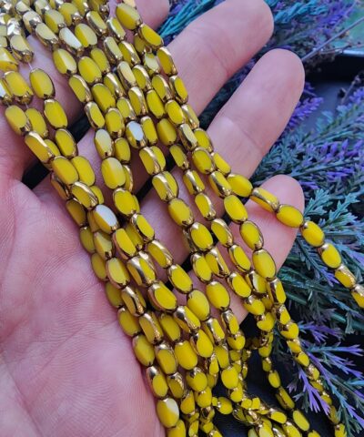 4x6 MM Amorf Altın Kaplı Kristal Dizi - 503