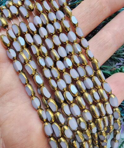 4x6 MM Amorf Altın Kaplı Kristal Dizi - 507