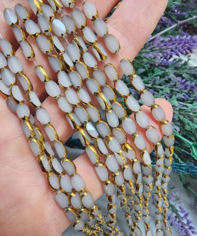 4x6 MM Amorf Altın Kaplı Kristal Dizi - 511