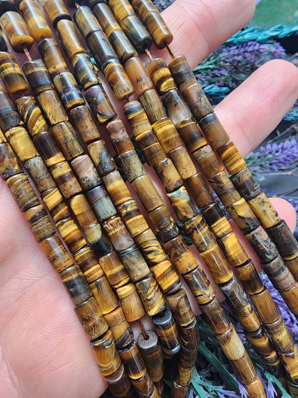 5x8 MM Silindir Kaplan Gözü Doğal Taş