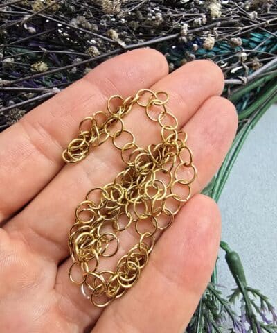 6x06 Mm Stainless Steel Celik Halka Gold