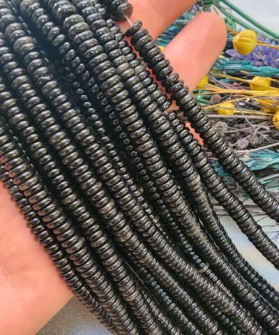 6x2 MM Rondela Gold Obsidyen Taşı