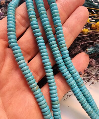 6x2 MM Rondela Turkuaz Doğal Taş AAA - 502