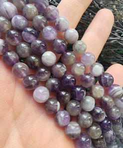 8 MM Dumanlı Ametist Doğal Taş