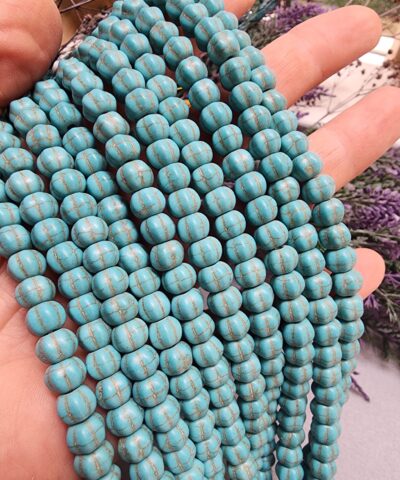 8 MM Karpuz Kesimli Top Turkuaz Taş
