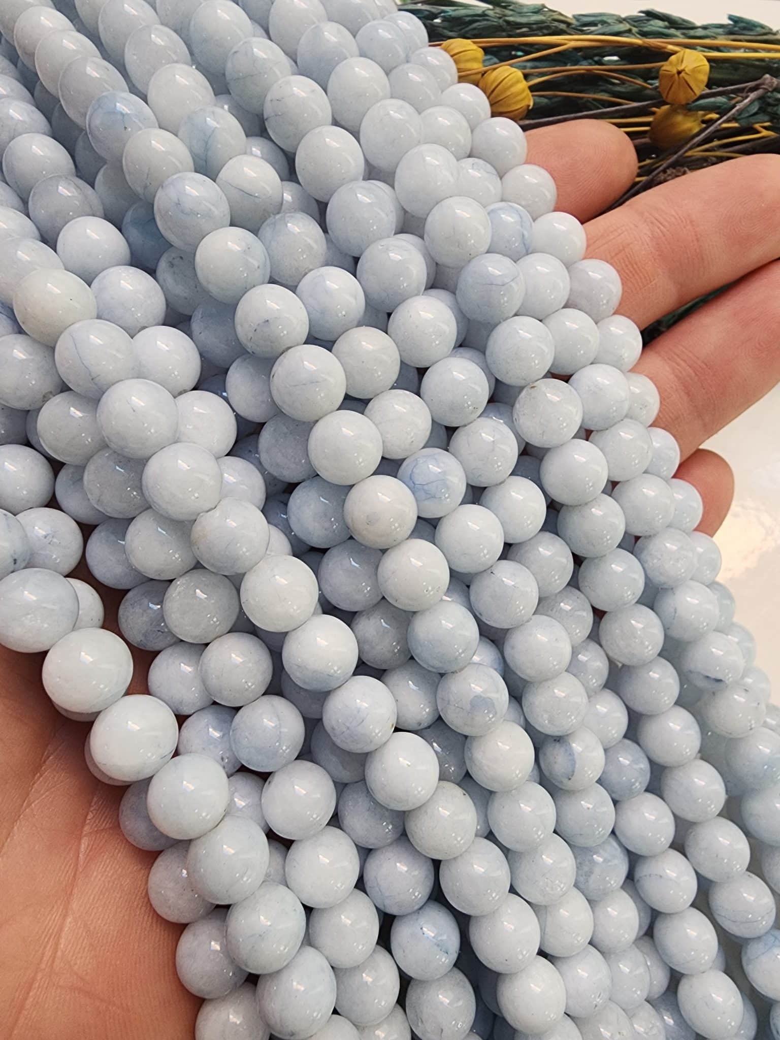 8 MM Küre Akuamarin Ceyt Kuvars Taşı