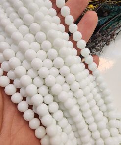 8 MM Küre Beyaz Ceyt Kuvars Taşı