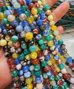 8 MM Mix Damarlı Akik Taşı