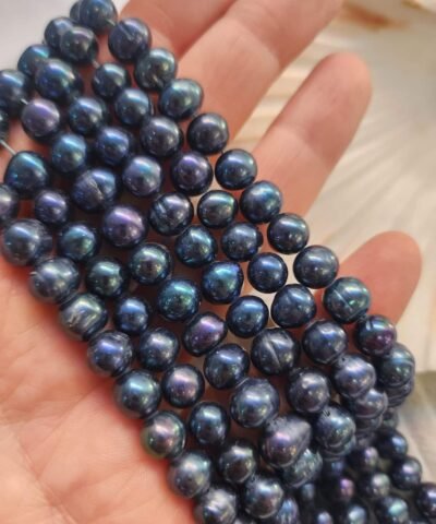 8 MM Premium Siyah Doğal Barok İnci AAA