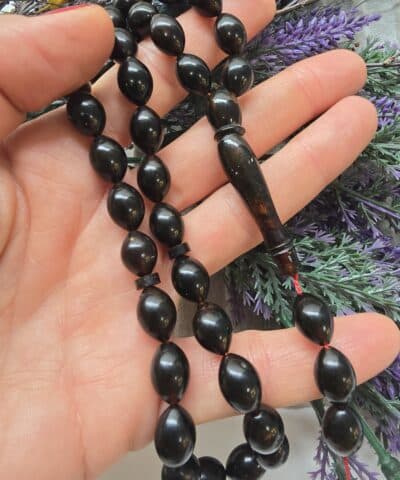 8x12 Mm Orijinal Arpa Kehribar Tesbih 8