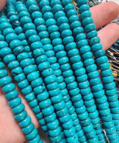 8x5 MM Rondela Yeşil Turkuaz Taşı