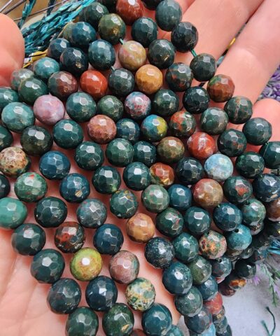 AAA Faset Küre Doğal Kan Taşı - 8 MM