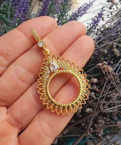 Çeyrek Altın Kolye Ucu Kasası Aparatı - 502