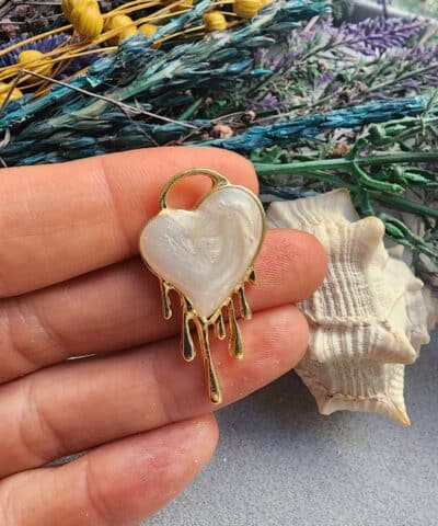 Damlacıklı Kalp Kolye Ucu - 505