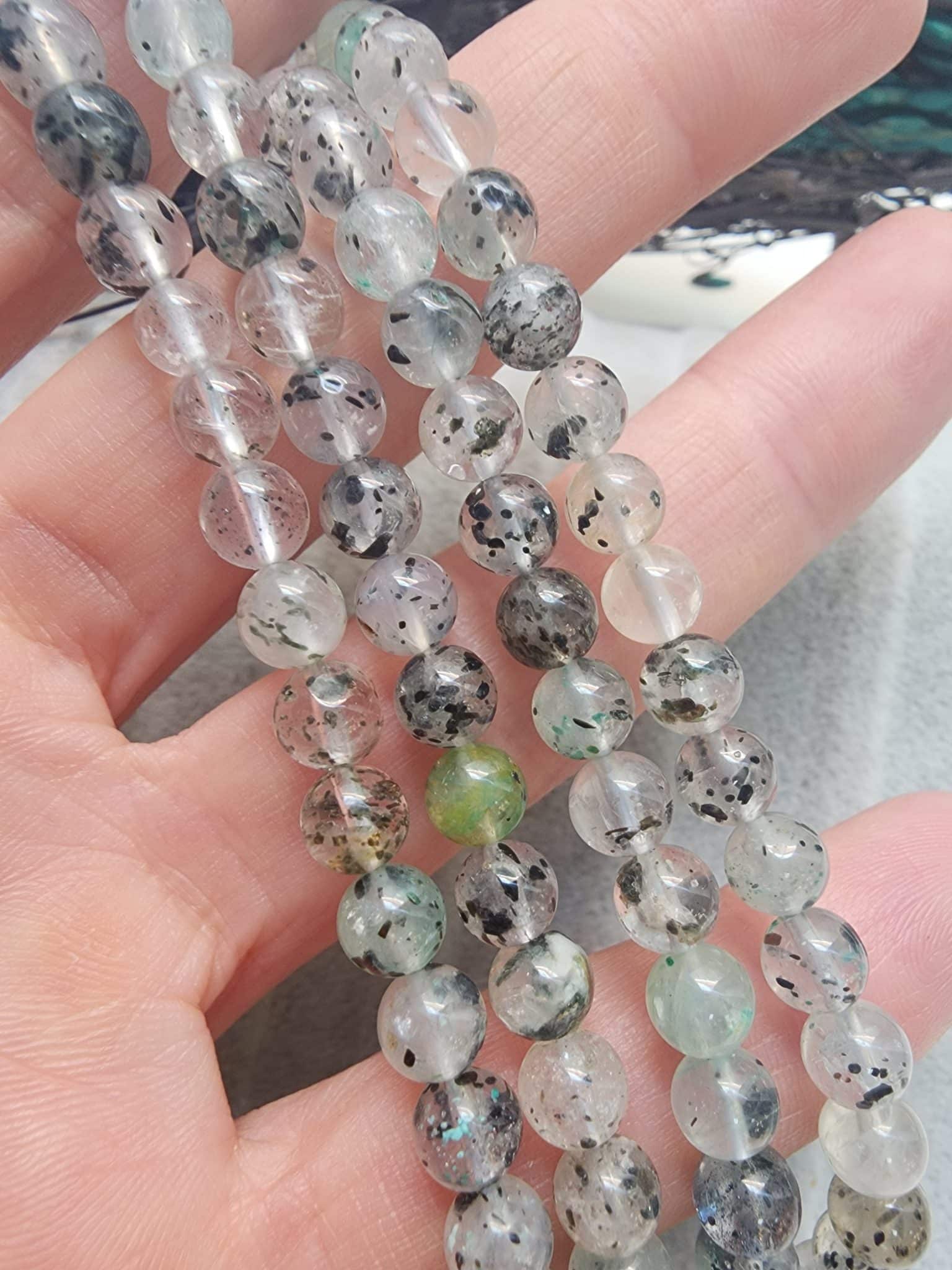 6 MM Benekli Güney Amerika Krizokol Doğal Taş Dizi