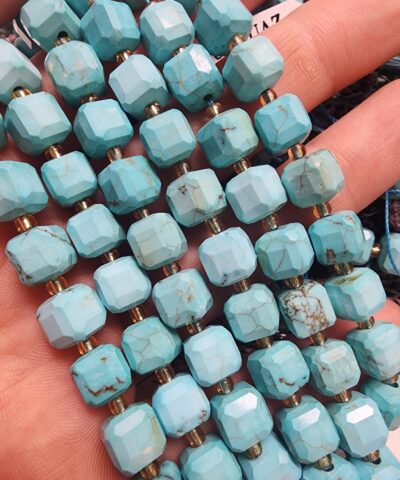 8x8 MM Kesimli Küp Firuze Turkuaz Taşı