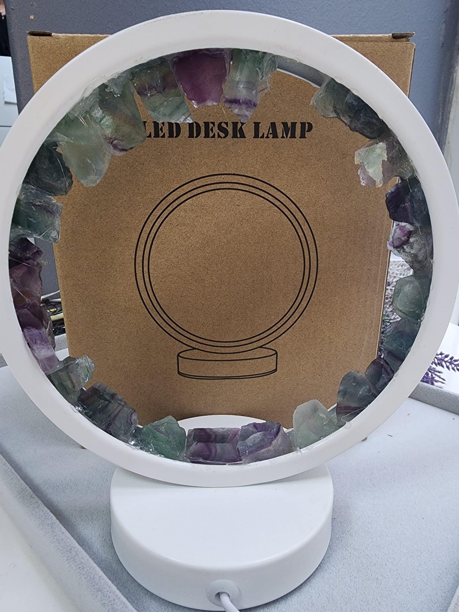 Masa Lambası Florit Taşlı - Görsel 2