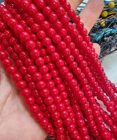 Mercan Renkli Kuvars Taşı - 6 MM