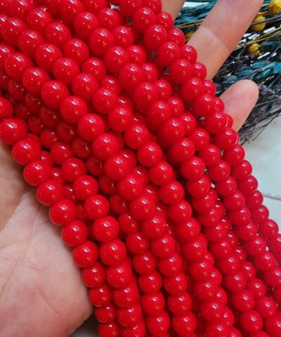 Mercan Renkli Kuvars Taşı - 8 MM