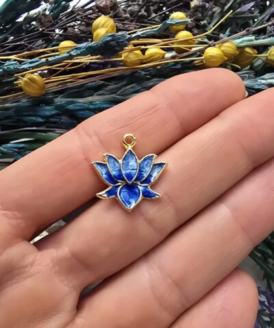 Mineli Lotus Çiçeği Kolye Ucu - 502