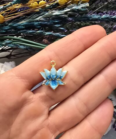 Mineli Lotus Çiçeği Kolye Ucu - 505