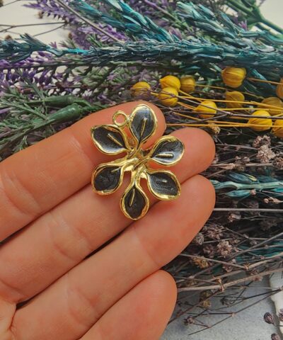 Orkide Charm Kolye Ucu - 501