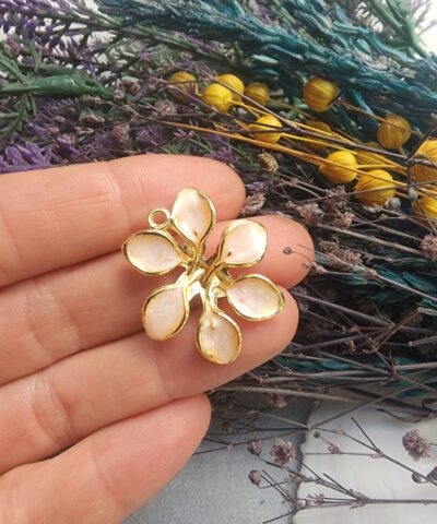 Orkide Charm Kolye Ucu - 503