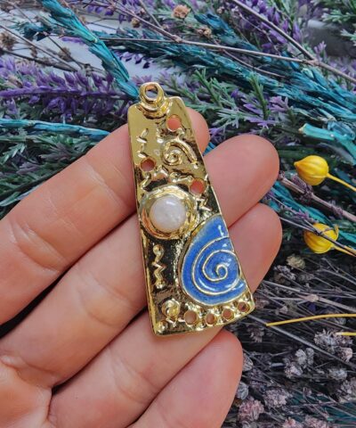 Otantik Girdap Desenli Kolye Ucu - 501