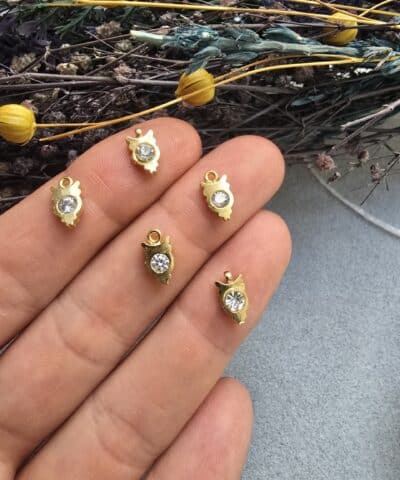 Taşlı Arma Charm Takı Malzemesi