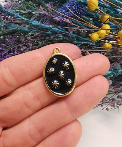 Yıldızlı Madalyon Kolye Ucu - 502