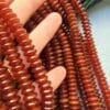 10 MM Rondela Koyu Kahve Karnelyan Akik Taşı