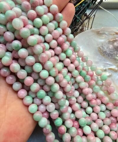 8 MM Küre Kırmızı Yeşil Ceyt Kuvars Taşı