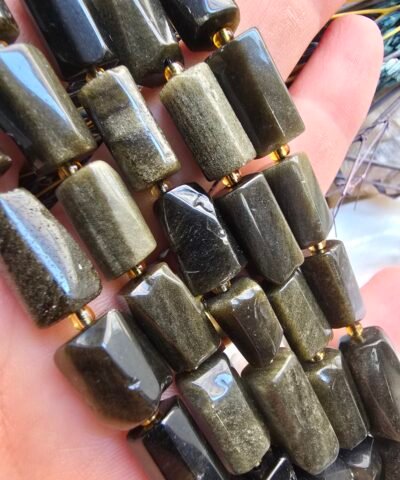 9x14 MM Silindir Obsidyen Taşı
