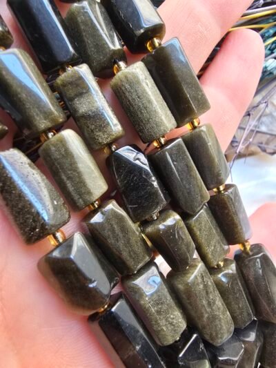 9x14 MM Silindir Obsidyen Taşı