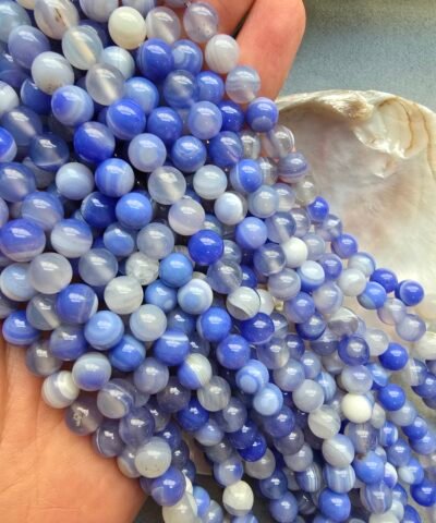 AAA 8 MM İndigo Madagaskar Akik Taşı